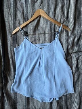 Naked Zebra Light Blue Spaghetti Strap V-Neck Camisole